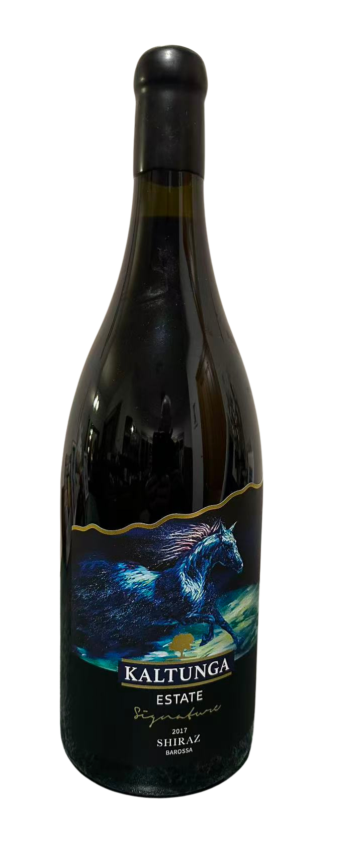 Kaltunga Estate 2017 Blue Horse Shiraz sculpted bottle